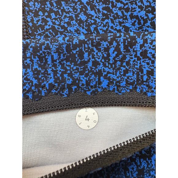 Lululemon Blue Black Leggings Size 4 - Picture 4 of 4